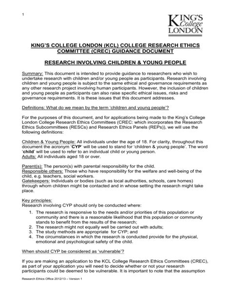 A review of the research on children and young people who .